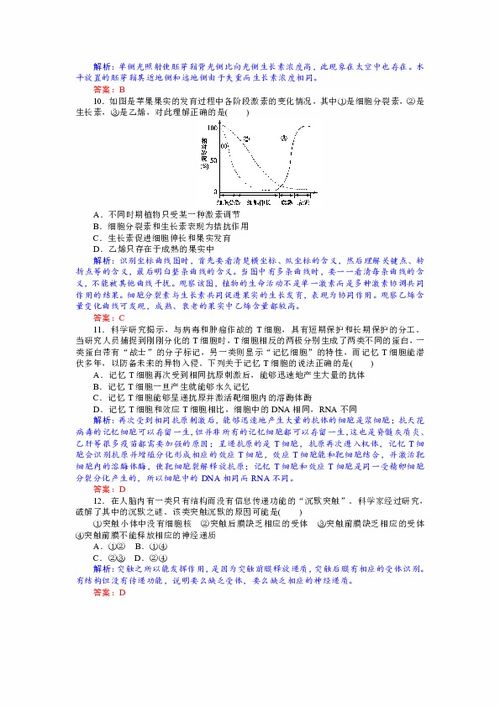 2012高考生物二轮复习专题五真题在线练习